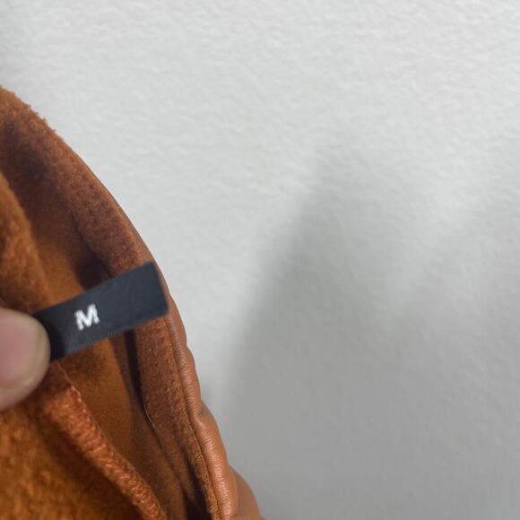 Calzedonia Womens Medium Thermal Faux Leather Leggings Brown Pull On - Picture 9 of 11